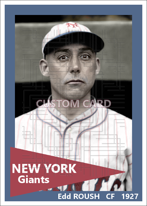 Edd Roush - 1927 New York Giants - choose a size & style