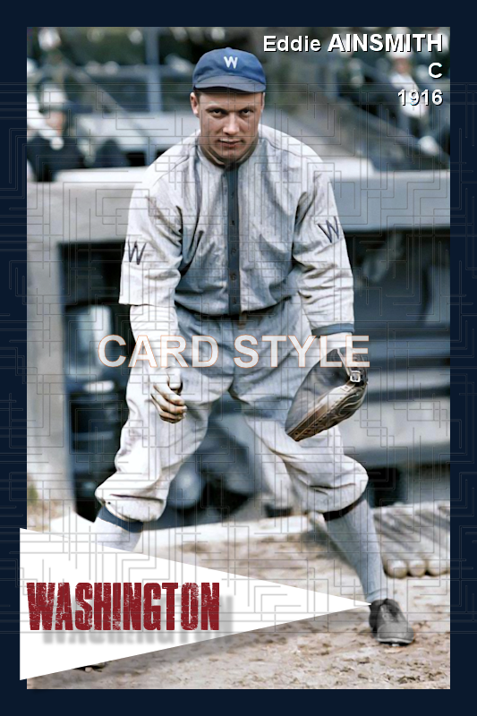 Eddie Ainsmith - 1916 Washington Senators - choose a size & style