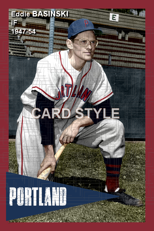 Eddie Basinski - 1947-54 Portland Beavers - choose a size & style