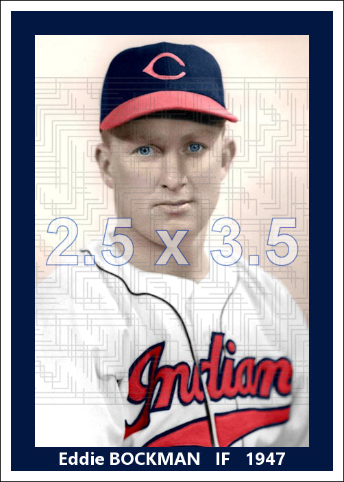 Eddie Bockman - 1947 Cleveland Indians - choose a size & style