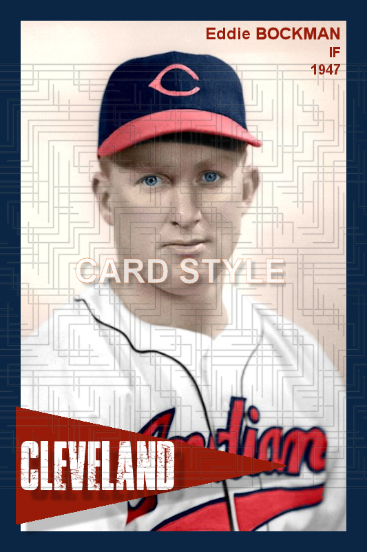 Eddie Bockman - 1947 Cleveland Indians - choose a size & style