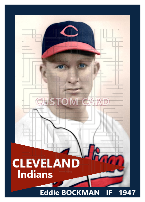 Eddie Bockman - 1947 Cleveland Indians - choose a size & style