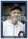 Eddie Carnett - 1945 Cleveland Indians - choose a size & style