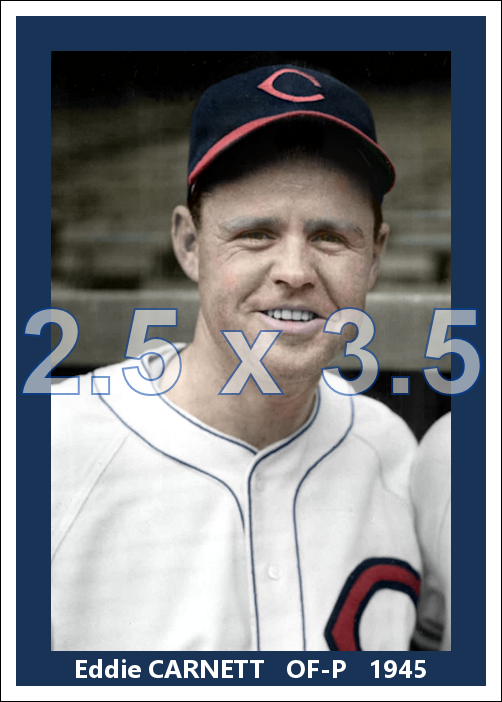 Eddie Carnett - 1945 Cleveland Indians - choose a size & style