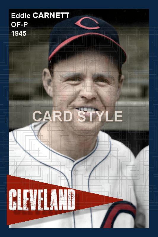 Eddie Carnett - 1945 Cleveland Indians - choose a size & style