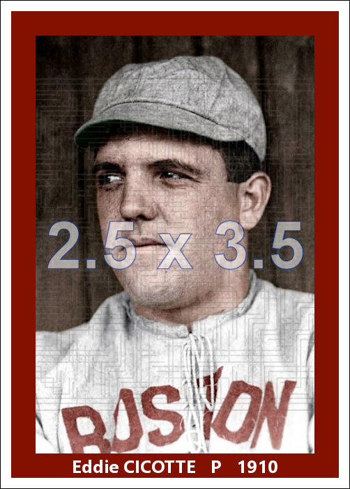 Eddie Cicotte - 1910 Boston Red Sox - choose a size & style