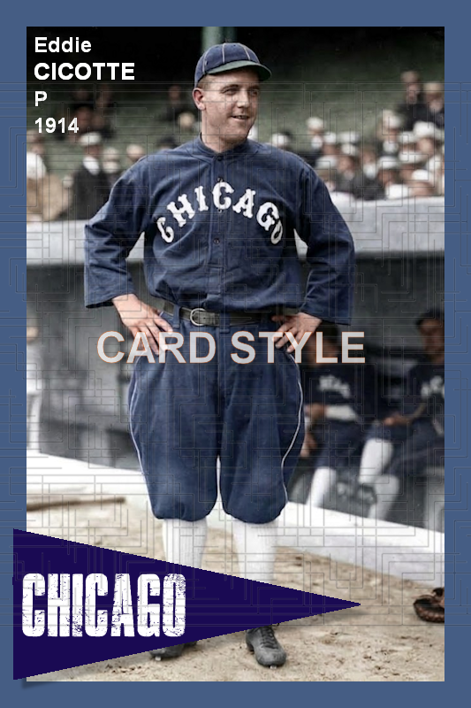 Eddie Cicotte - 1914 Chicago White Sox - choose a size & style