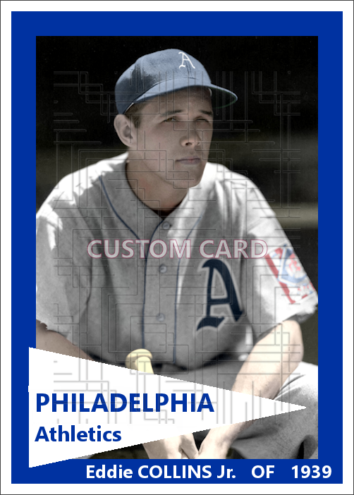 Eddie Collins Jr. - 1939 Philadelphia Athletics - choose a size & style