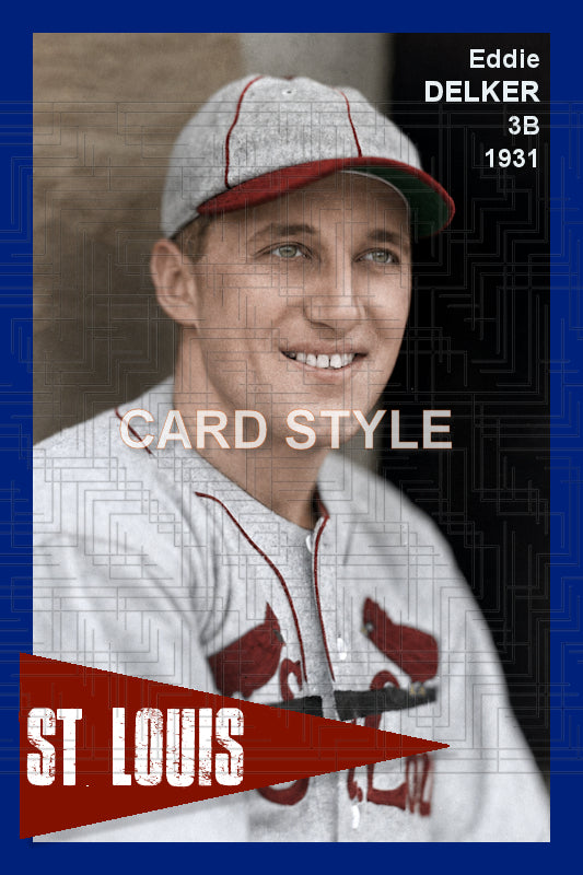 Eddie Delker - 1931 St. Louis Cardinals - choose a size & style