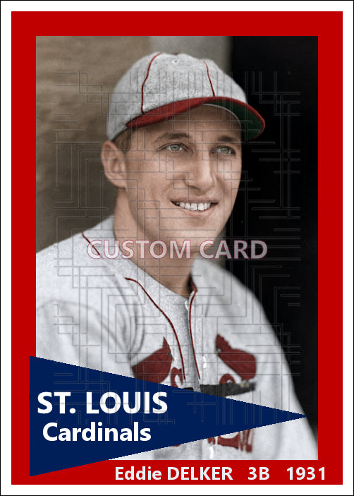 Eddie Delker - 1931 St. Louis Cardinals - choose a size & style