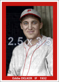 Eddie Delker - 1932 Philadelphia Phillies - choose a size & style