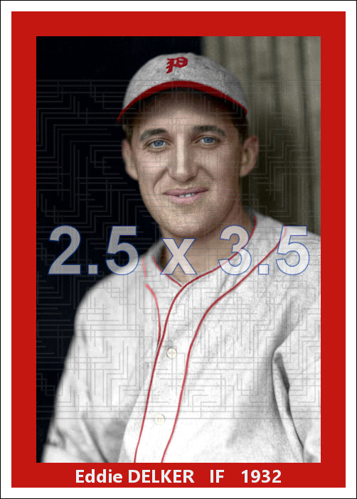 Eddie Delker - 1932 Philadelphia Phillies - choose a size & style