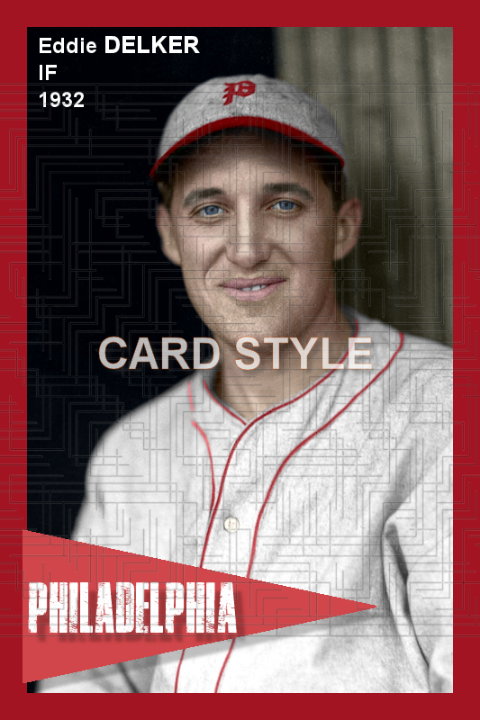 Eddie Delker - 1932 Philadelphia Phillies - choose a size & style