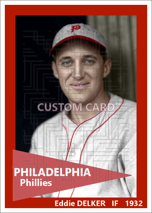 Eddie Delker - 1932 Philadelphia Phillies - choose a size & style