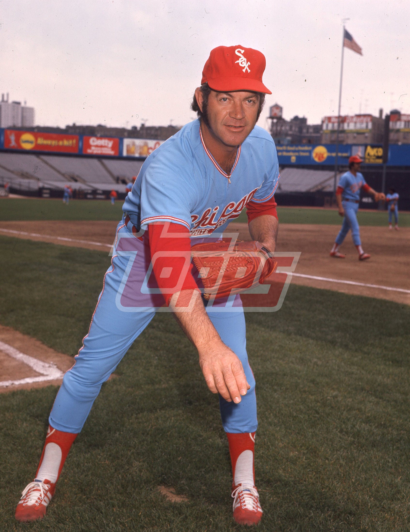 Eddie Fisher - 1972 Chicago White Sox - original ToppsVault medium format color transparency