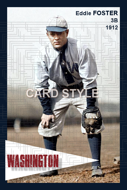 Eddie Foster - 1912 Washington Senators - choose a size & style