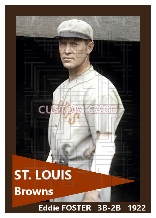 Eddie Foster - 1922 St. Louis Browns - choose a size & style