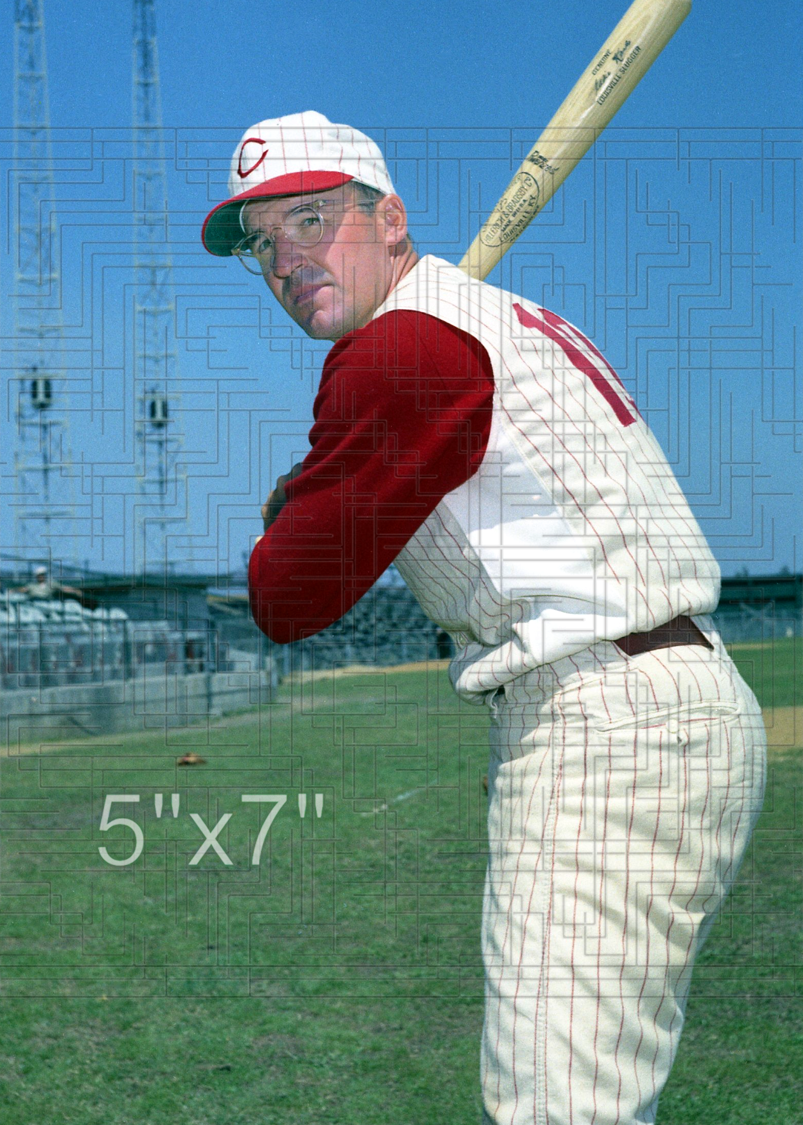Eddie Kasko - 1959-60 Cincinnati Reds - choose a size & style