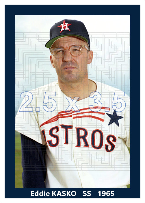 Eddie Kasko - 1965 Houston Astros - pose A - choose a size & style