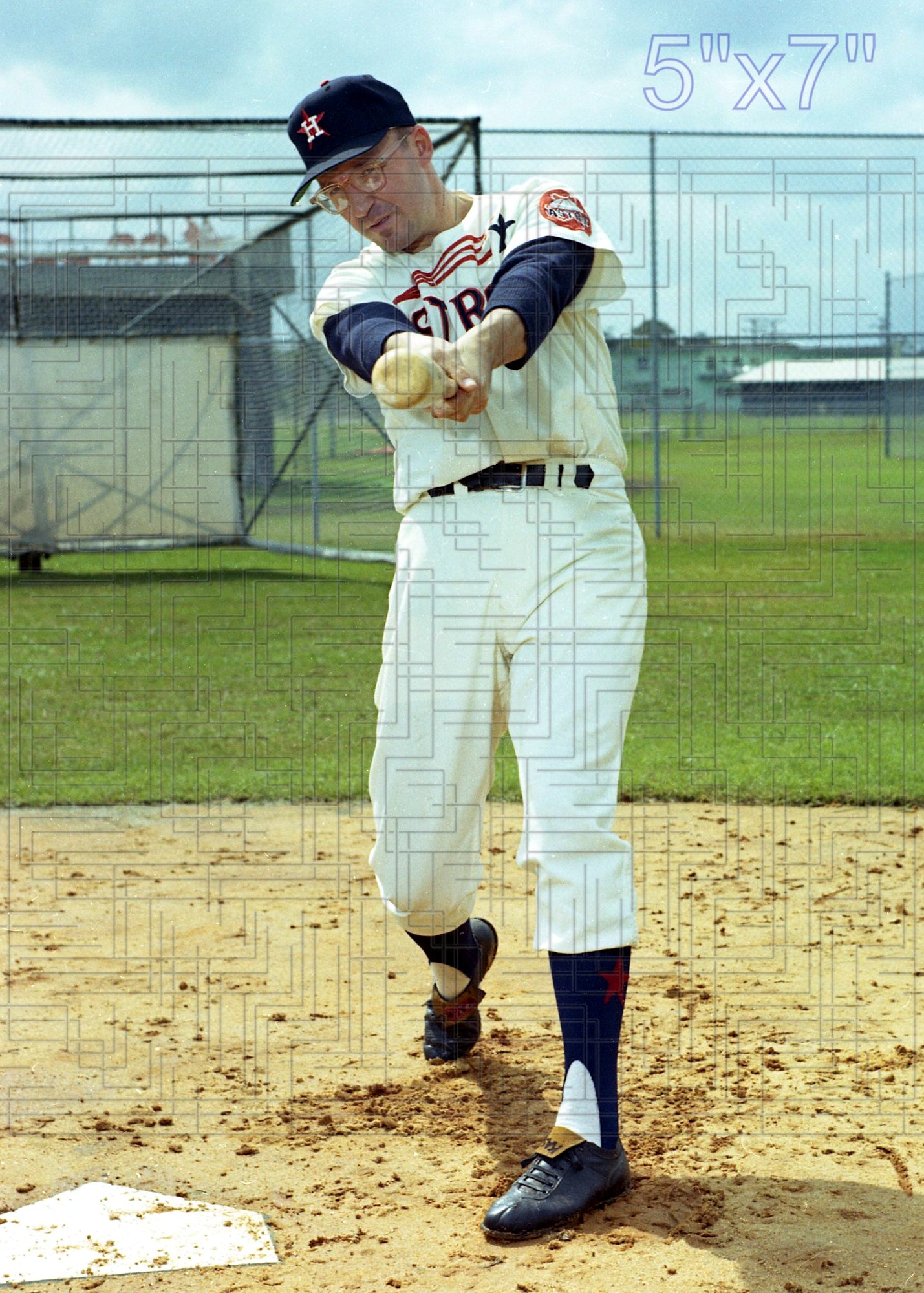 Eddie Kasko - 1965 Houston Astros - pose B - choose a size & style