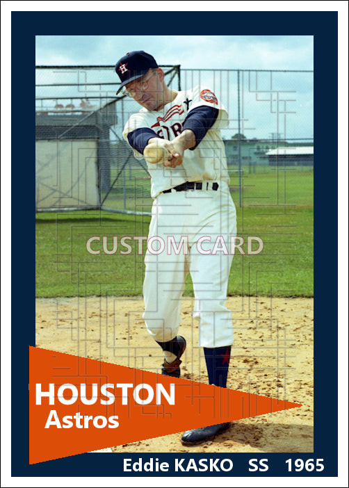 Eddie Kasko - 1965 Houston Astros - pose B - choose a size & style