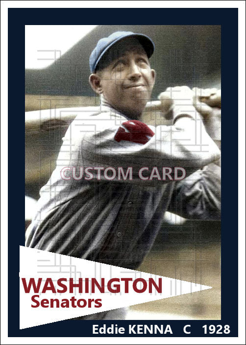 Eddie Kenna - 1928 Washington Senators - choose a size & style