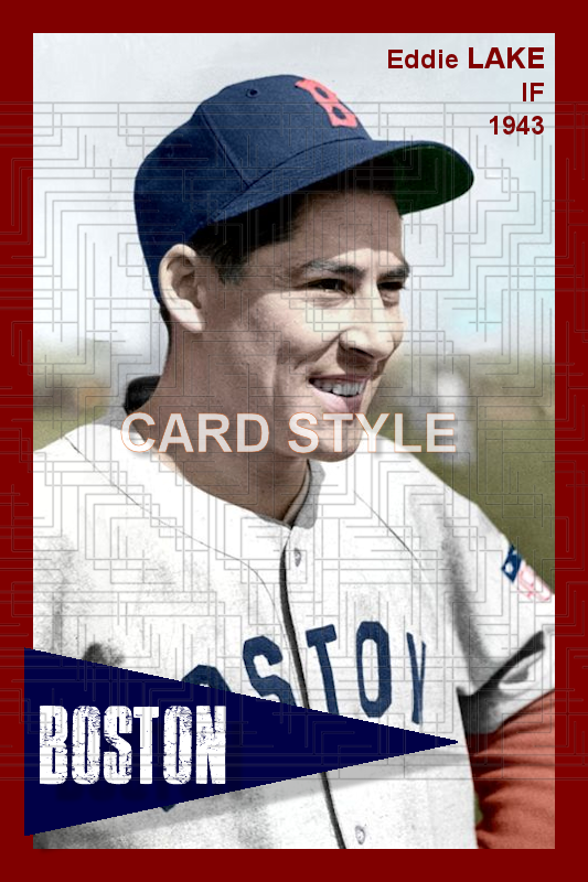 Eddie Lake - 1943 Boston Red Sox - choose a size & style