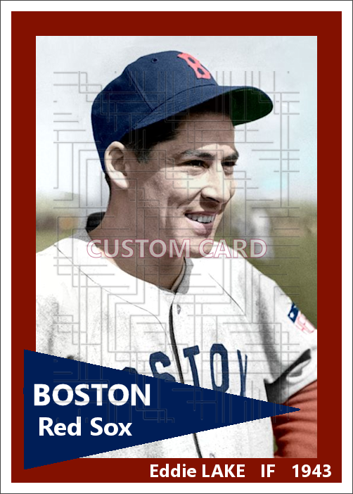 Eddie Lake - 1943 Boston Red Sox - choose a size & style