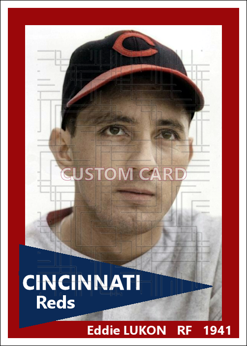 Eddie Lukon - 1942 Cincinnati Reds - choose a size & style
