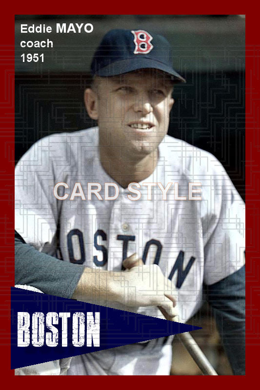 Eddie Mayo - 1951 Boston Red Sox - choose a size & style