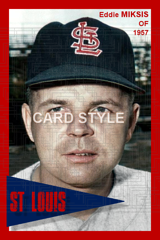 Eddie Miksis - 1957 St. Louis Cardinals - choose a size & style