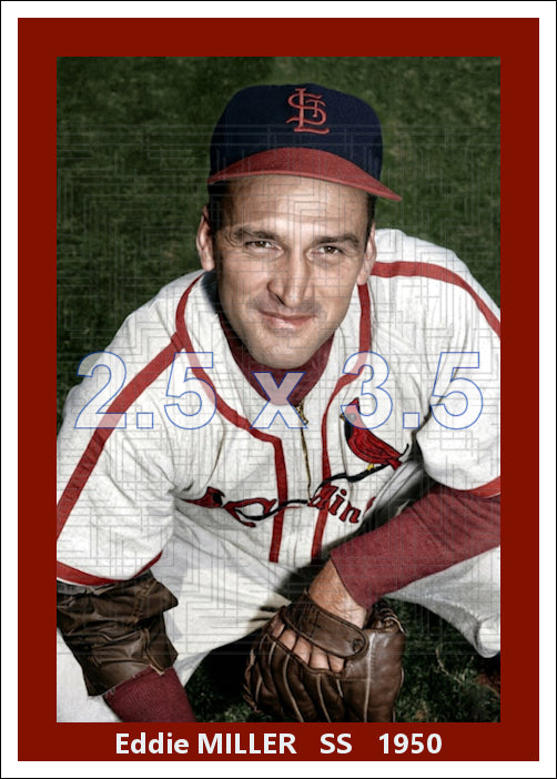 Eddie Miller - 1950 St. Louis Cardinals - choose a size & style