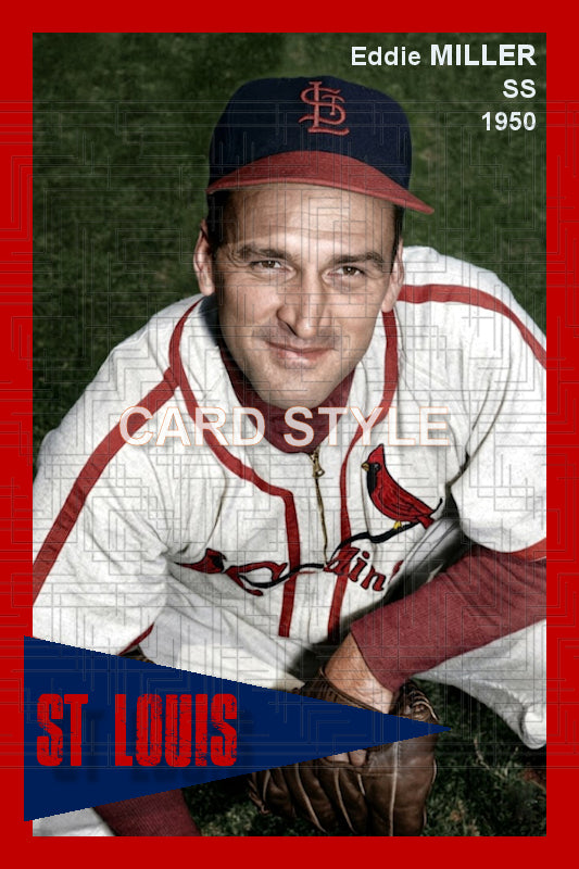 Eddie Miller - 1950 St. Louis Cardinals - choose a size & style