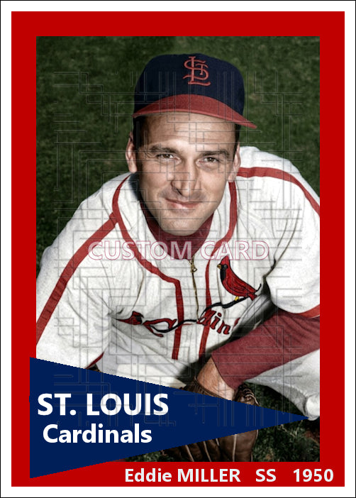 Eddie Miller - 1950 St. Louis Cardinals - choose a size & style