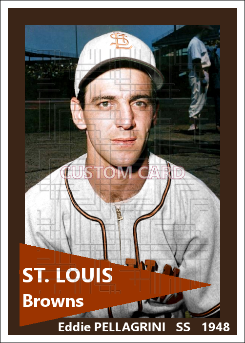 Eddie Pellagrini - 1948 St. Louis Browns - choose a size & style