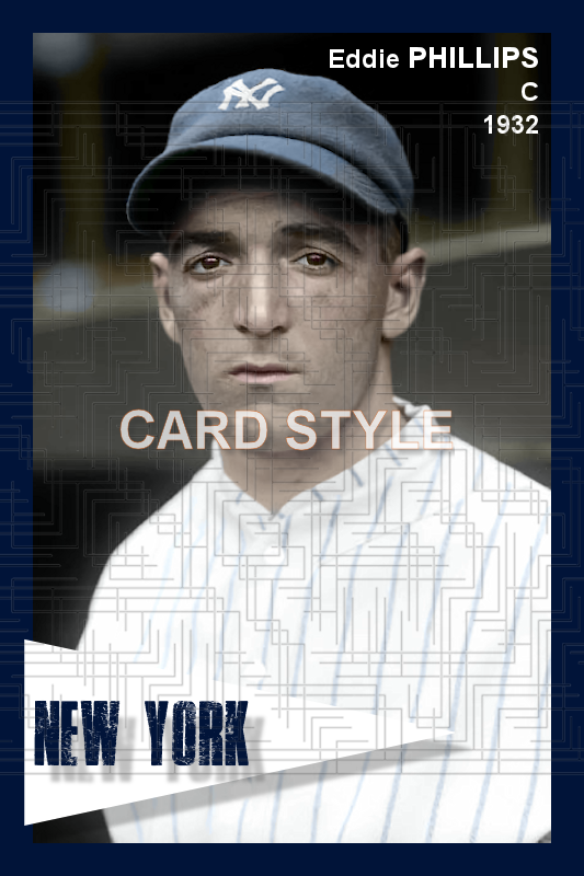 Eddie Phillips - 1932 New York Yankees - choose a size & style