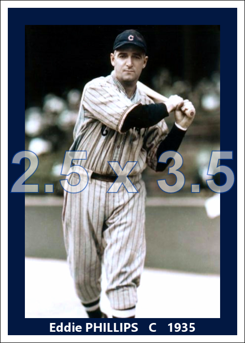 Eddie Phillips - 1935 Cleveland Indians - choose a size & style