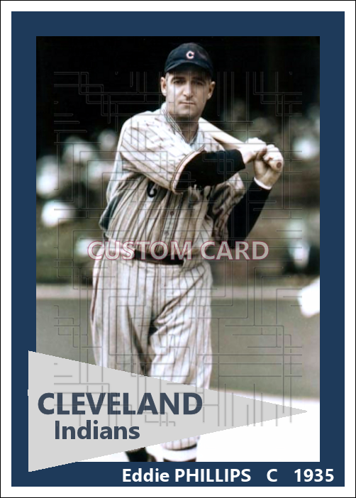 Eddie Phillips - 1935 Cleveland Indians - choose a size & style