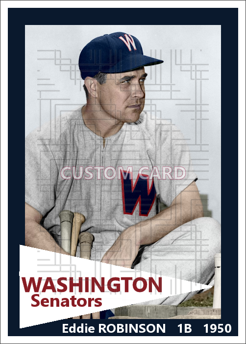 Eddie Robinson - 1950 Washington Senators - choose a size & style