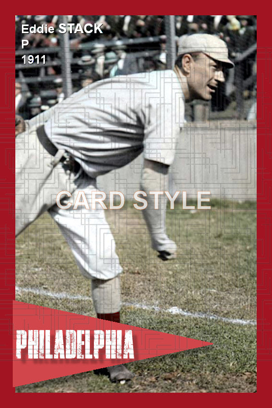 Eddie Stack - 1911 Philadelphia Phillies - choose a size & style