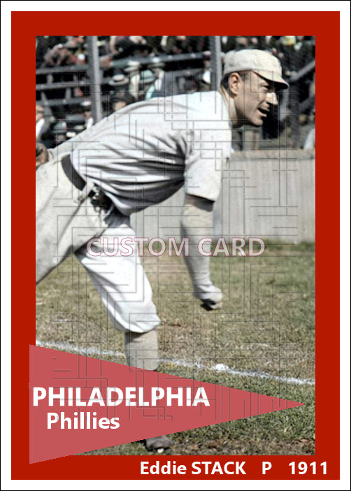 Eddie Stack - 1911 Philadelphia Phillies - choose a size & style
