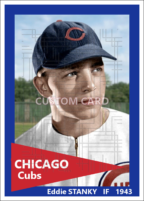 Eddie Stanky - 1943 Chicago Cubs - choose a size & style