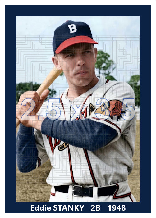 Eddie Stanky - 1948 Boston Braves - choose a size & style