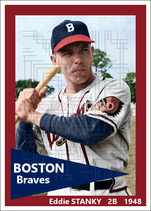 Eddie Stanky - 1948 Boston Braves - choose a size & style