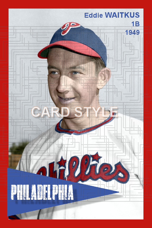 Eddie Waitkus - 1949 Philadelphia Phillies - choose a size & style