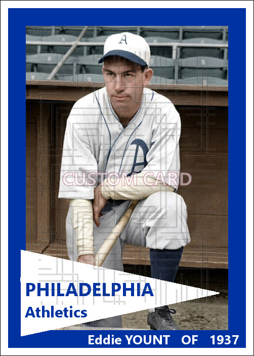 Eddie Yount - 1937 Philadelphia Athletics - choose a size & style