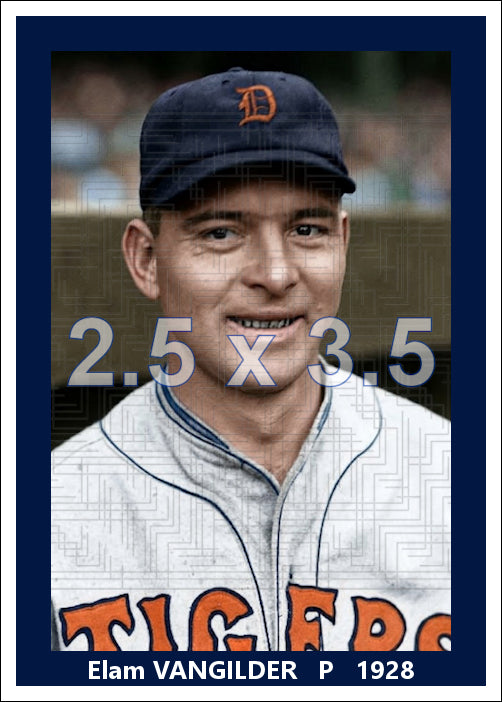 Elam Vangilder - 1928 Detroit Tigers - choose a size & style