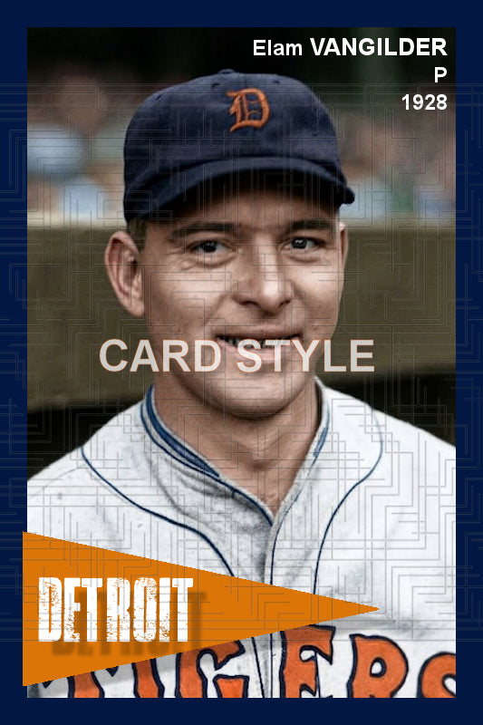 Elam Vangilder - 1928 Detroit Tigers - choose a size & style