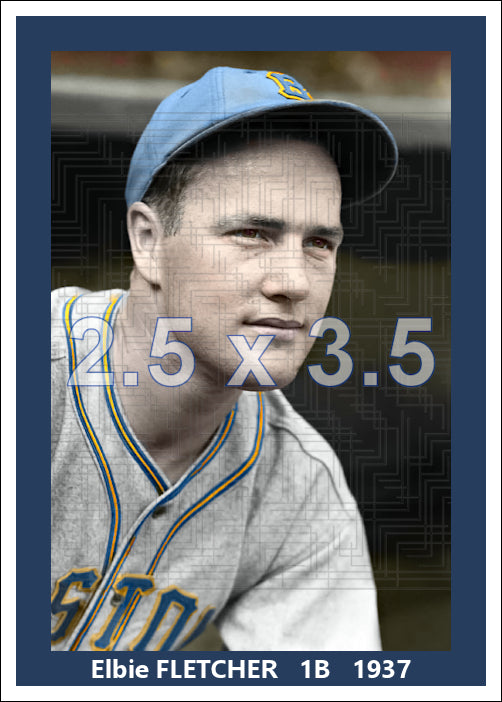 Elbie Fletcher - 1937 Boston Bees - choose a size & style