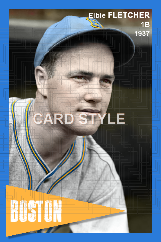 Elbie Fletcher - 1937 Boston Bees - choose a size & style